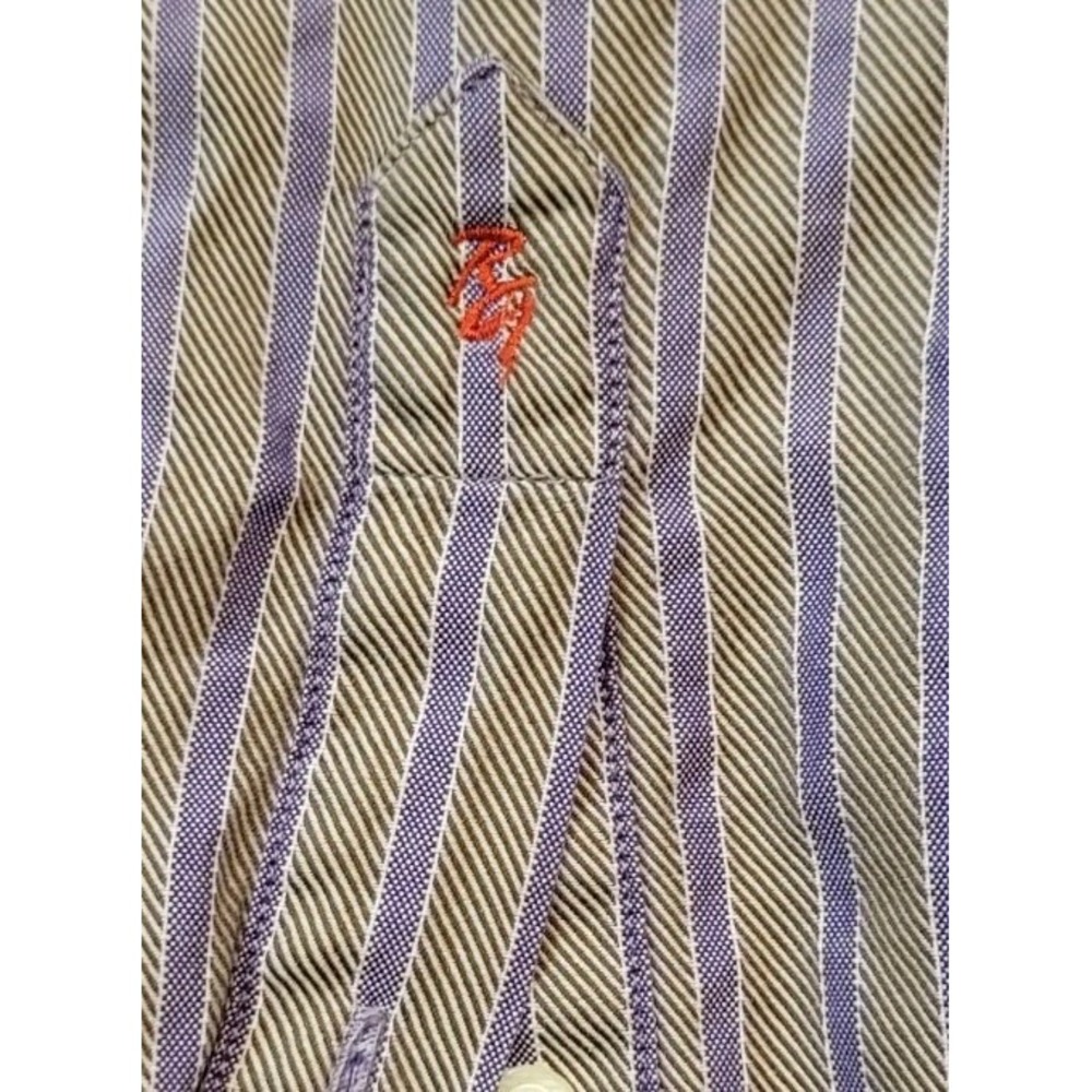 ROBERT GRAHAM MENS FLIP CUFF FLORAL PRINT PURPLE/GREEN LONG SLEEVE SIZE LARGE - Picture 7 of 9